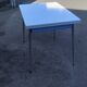 Blue formica extendable table