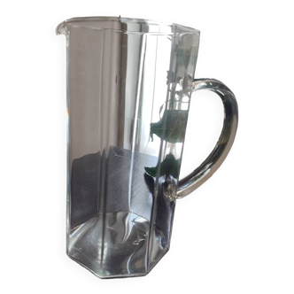 Clear glass pitcher