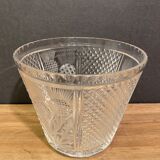 Crystal vase with diamond point decoration and thistles