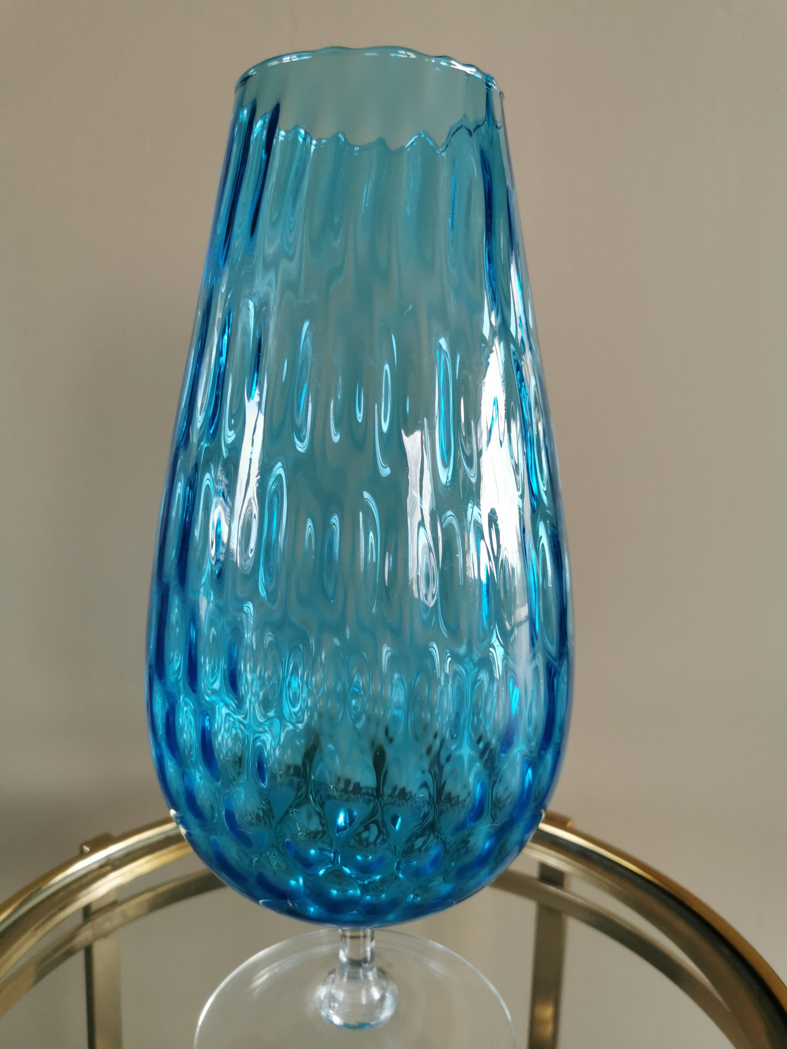 Light blue glass vintageform vase