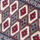 Handmade vintage rug Uzbek Bukhara 56cm x 83cm 1970s