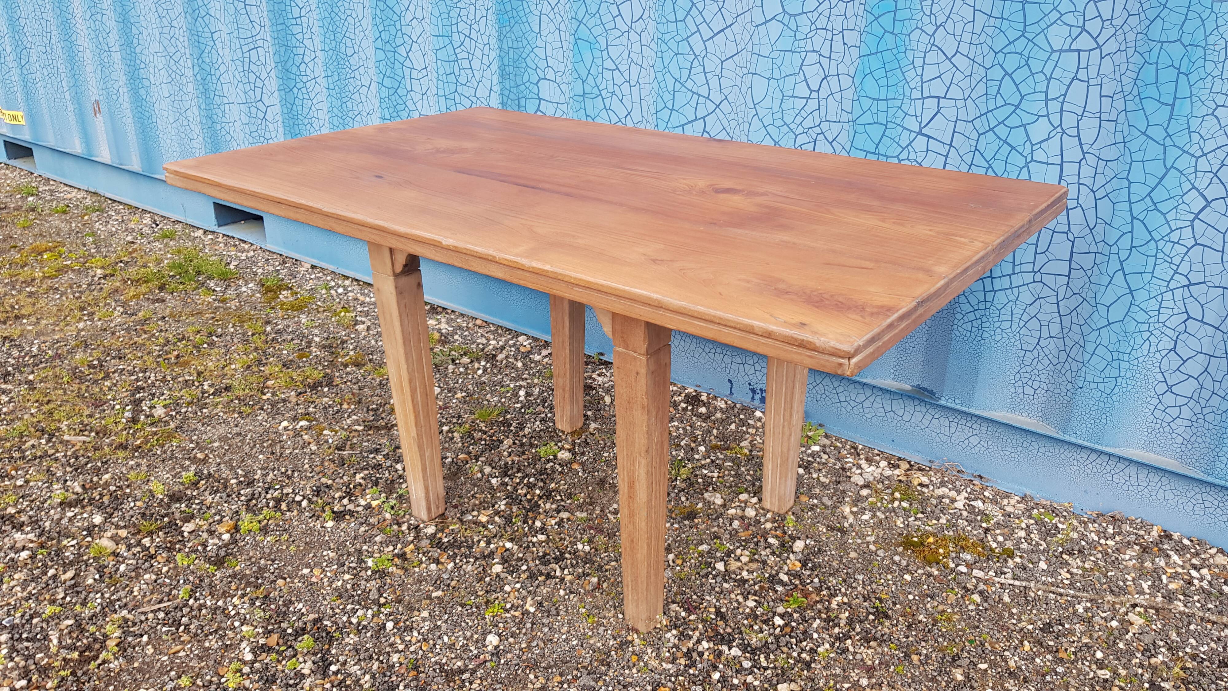 Old Burmese teak dining table