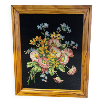 Vintage flowers canvas frame