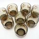 8 smoked glass goblets - Tivoli Luminarc Arcoroc France - vintage 70s