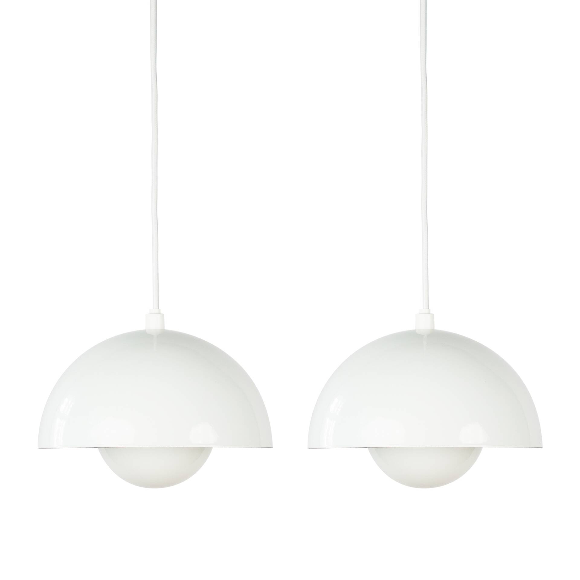 Paire de suspensions vintage danoises Floweport par Verner Panton, Louis Poulsen, 1968