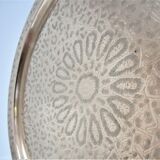 Solid brass tray signed oriental vintage