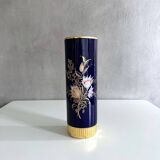 Cobalt blue vases collection, mid-century porcelain vases, vintage interior