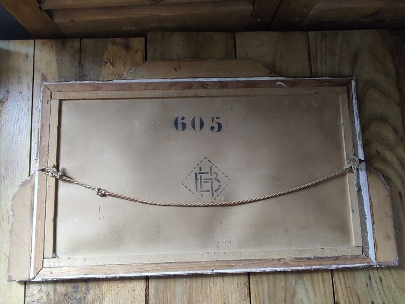 Bevelled mirror chiseled wood art deco gilding dp 112263