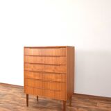 Commode à tiroirs vintage en teck, Danemark, 1960.