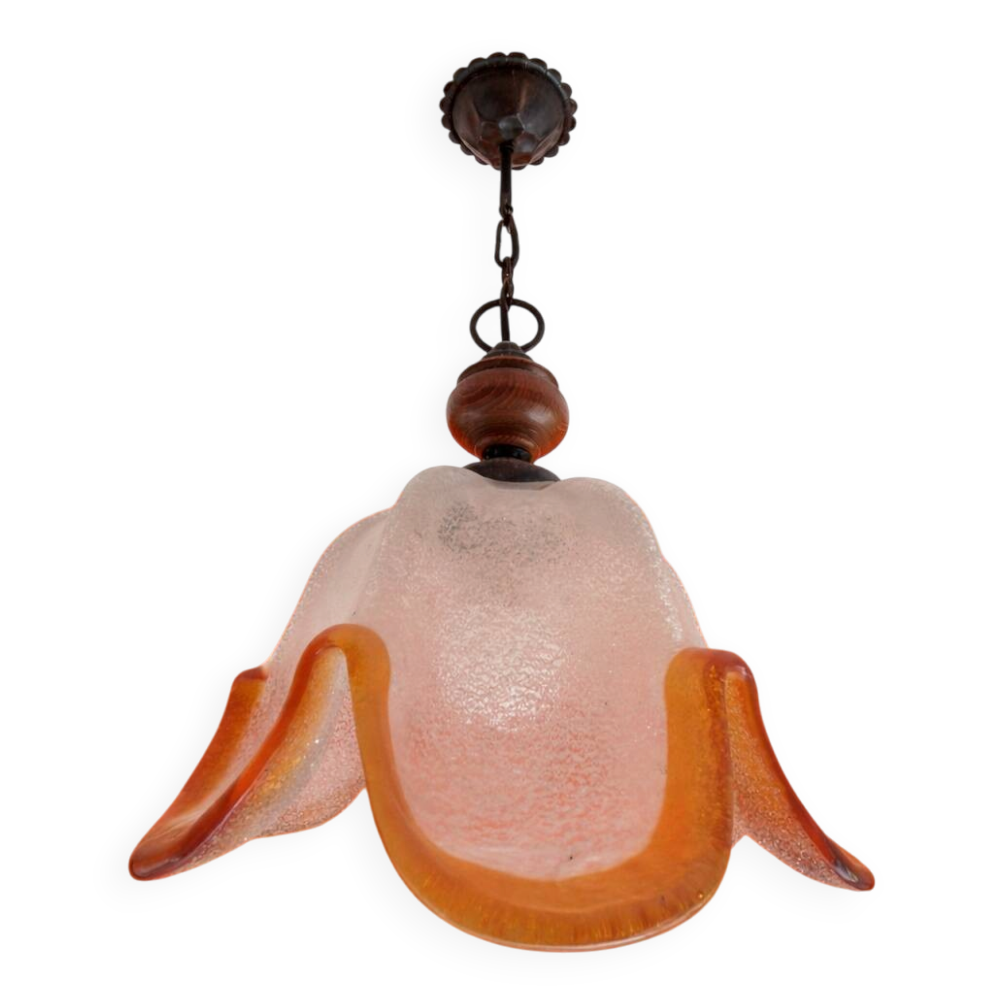 Tulip flower chandelier Mazzega / Murano style