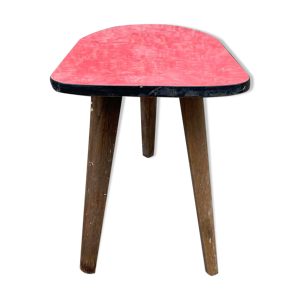 Guéridon petite table basse rouge