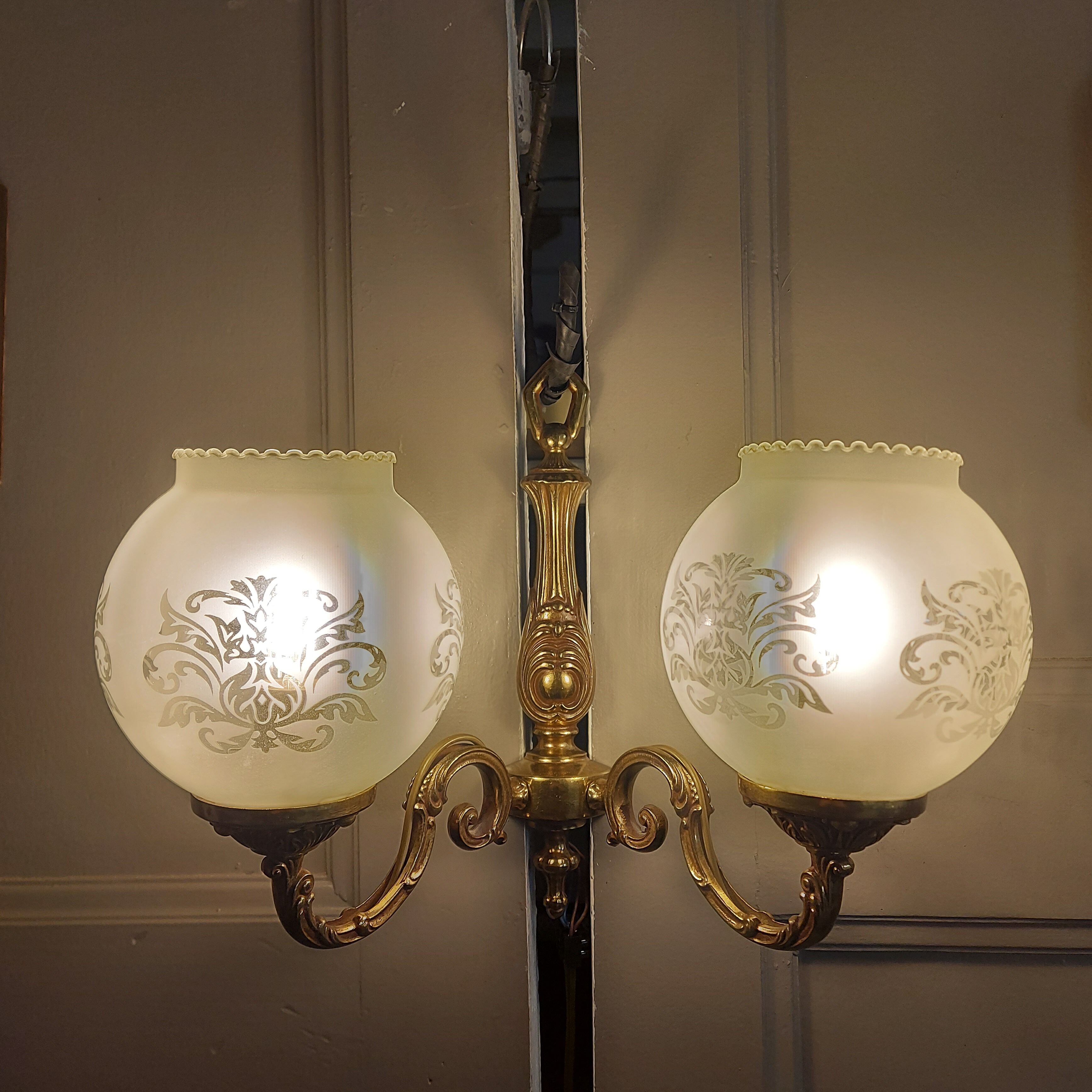 Brass wall sconce 70 years