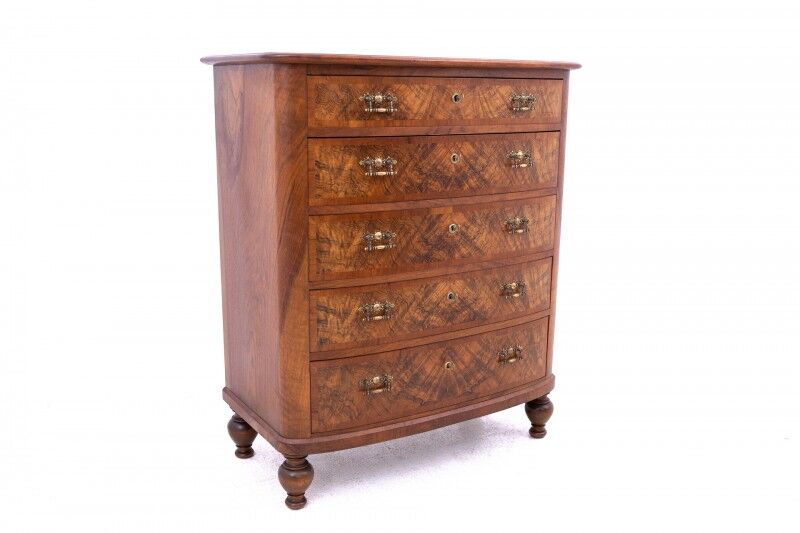 Chest of drawers, Scandinavia, mid-19th century. Antique.