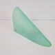 Vintage Triangular Conical Wall Sconces in Green Frosted Glass, 1990s, Set of 2