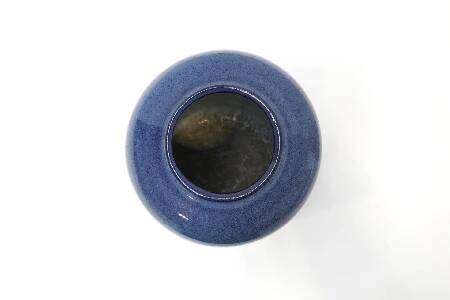 Rogier Vandeweghe, Blue-Glazed Cylindrical Vase for Amphora