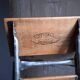 Vintage iron and wood stepladder with 5 steps