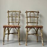 Pair of 19th century Faux Bamboo Parlor Chairs by Thonet