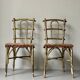 Pair of 19th century Faux Bamboo Parlor Chairs by Thonet
