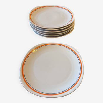 12 assiettes Porcelaine du Berry 1970