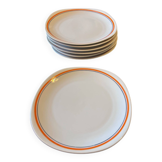 12 assiettes Porcelaine du Berry 1970