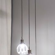 Murano Glass and Varnished Metal 3-Light Pendant by Toni Zuccheri for Venini