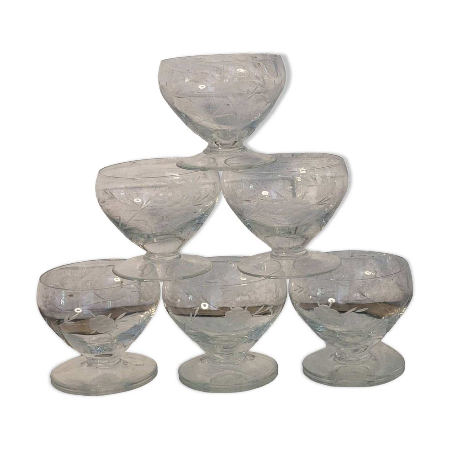 Vintage stemmed glasses