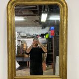Louis Philippe 1850 mirror, chiseled, gilded with gold leaf