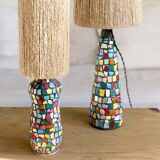 Pair of picassiette lamps