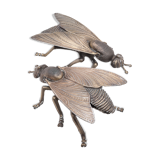 Paire de cendriers mouche