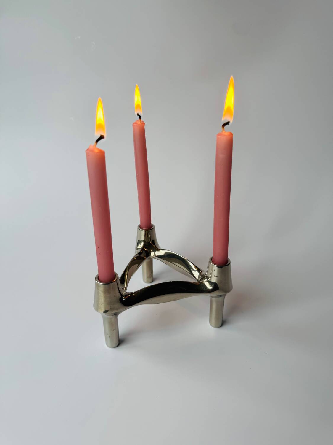 Vintage MCM modular candleholder by Fritz Nagel for BMF