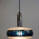 Vintage Chrome & Blue Pendant Lamp - 1970s Massive Belgium Lighting