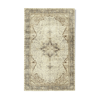 Handwoven Antique Anatolian Beige Rug 155 cm x 250 cm - 38927