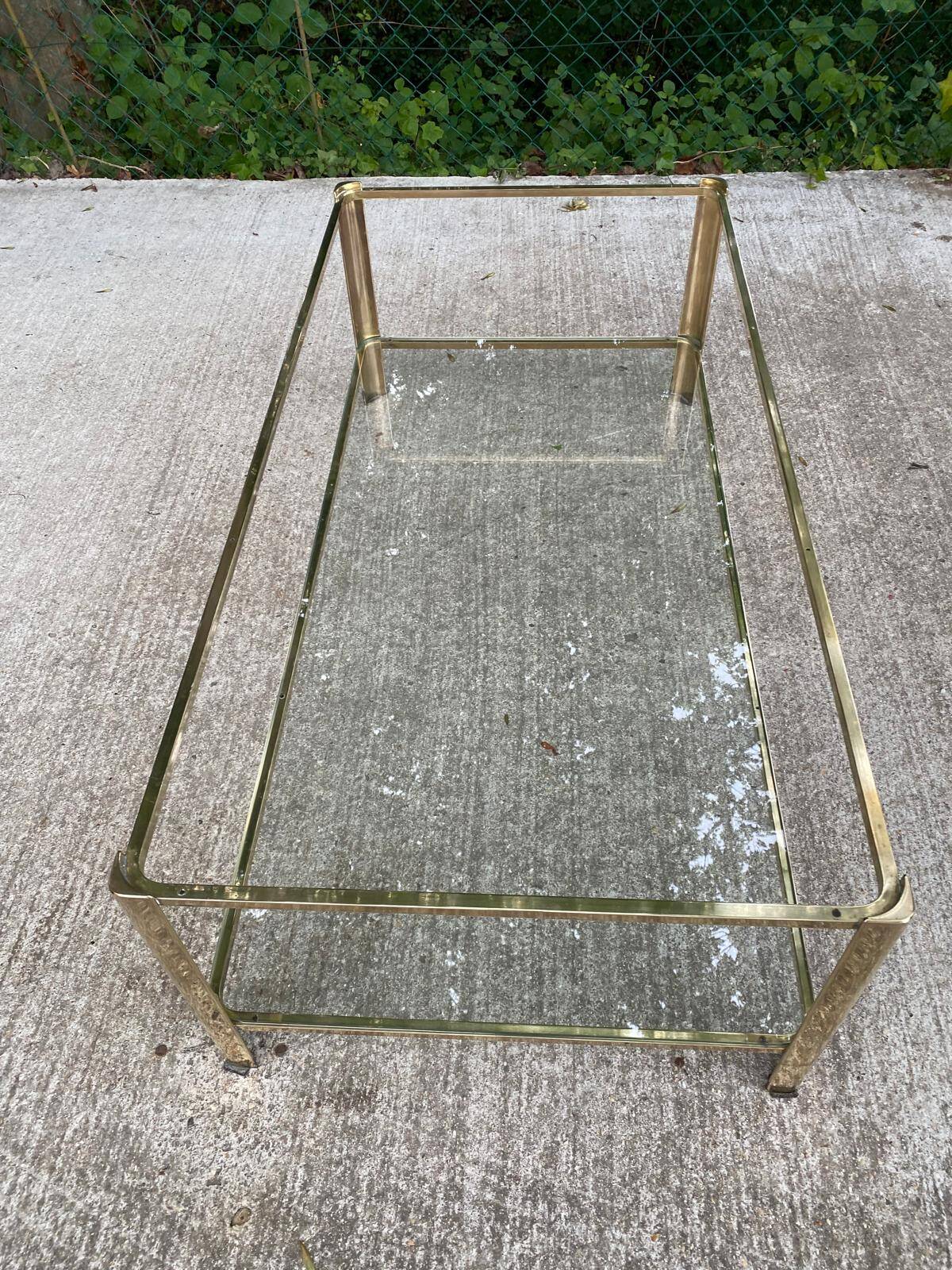 Bronze coffee table signed J.T. Lepelletier for Broncz 1960 111cm