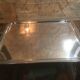 Silver metal service tray 80s