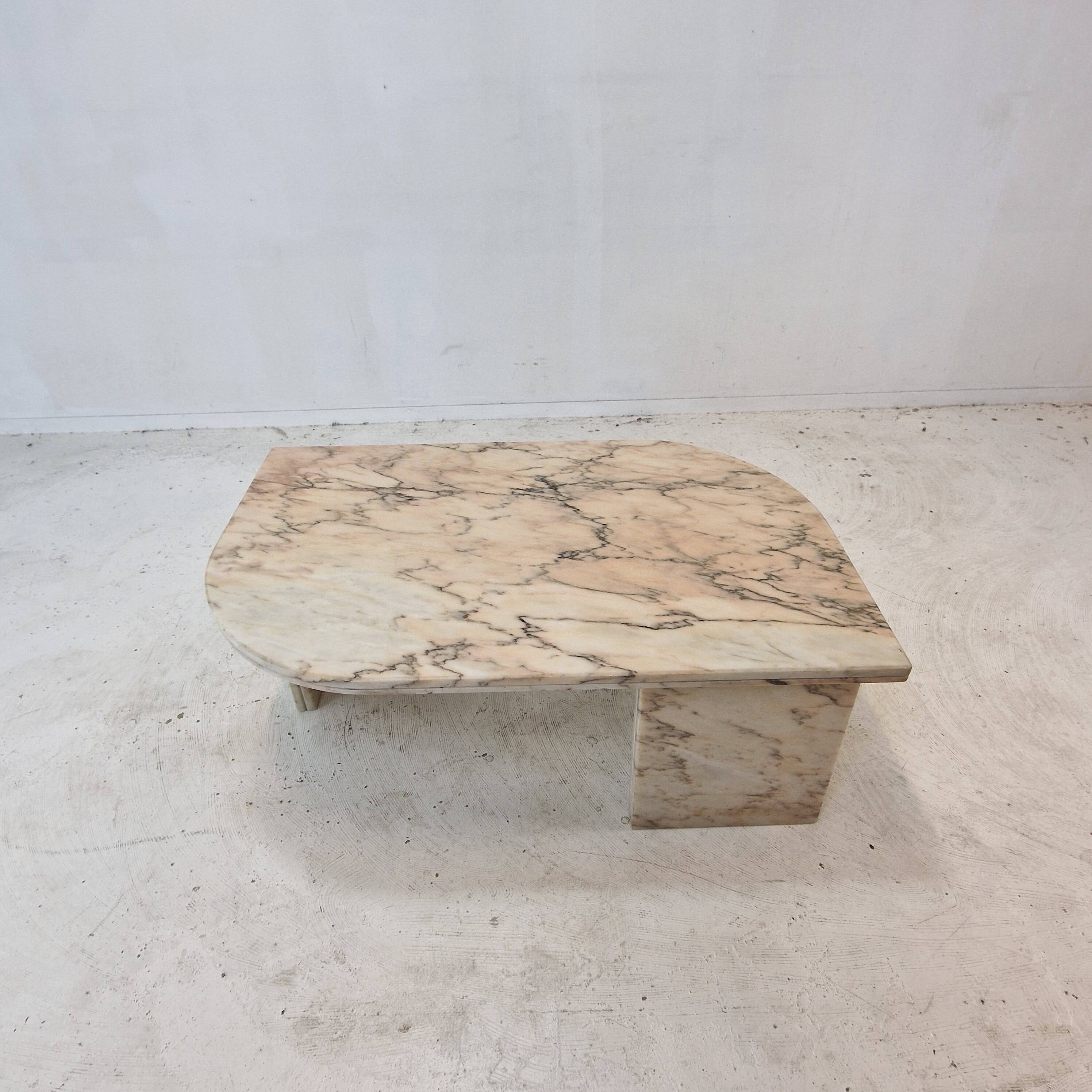 Italian Marble Coffee or Side Table, 1980s
