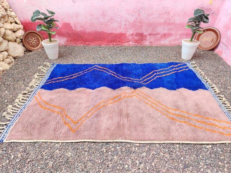 Handmade Beni Ouraine wool rug