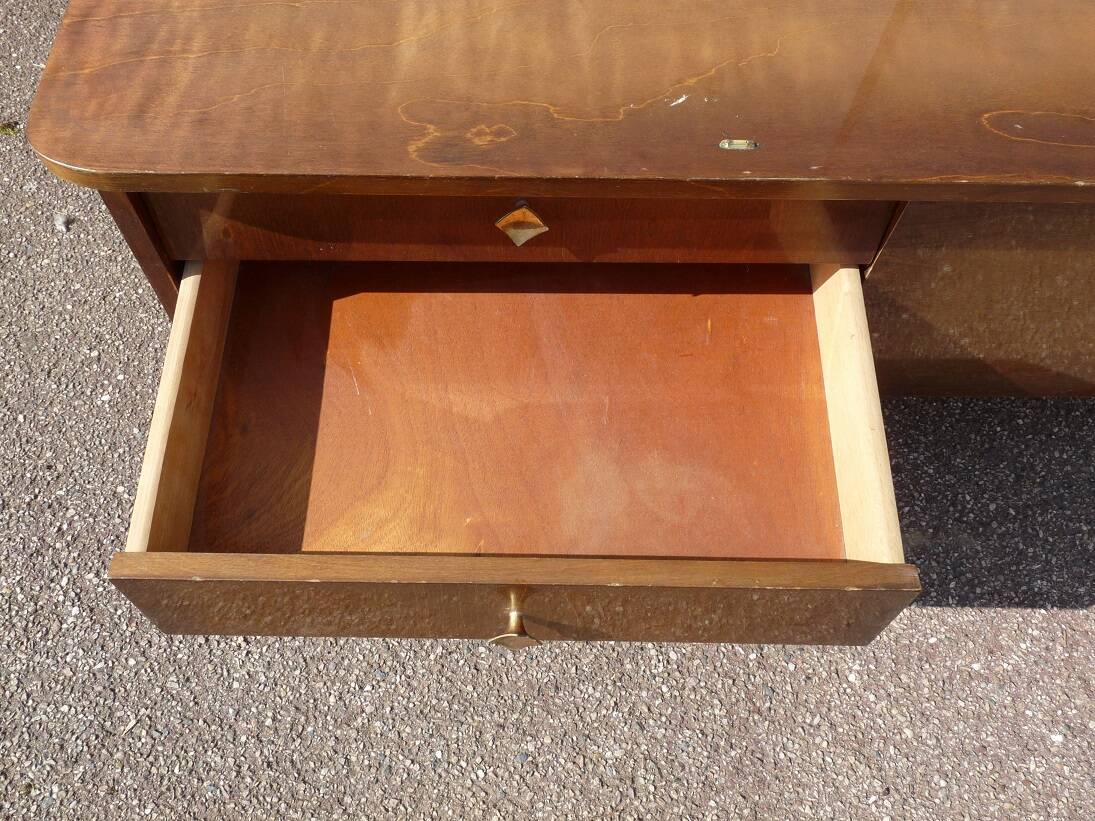 Small vintage sideboard + 2 bedside table - wood compass leg
