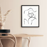 "Figure divine" - Fait main à l'acrylique noir en édition limitée par Atelier Agapé