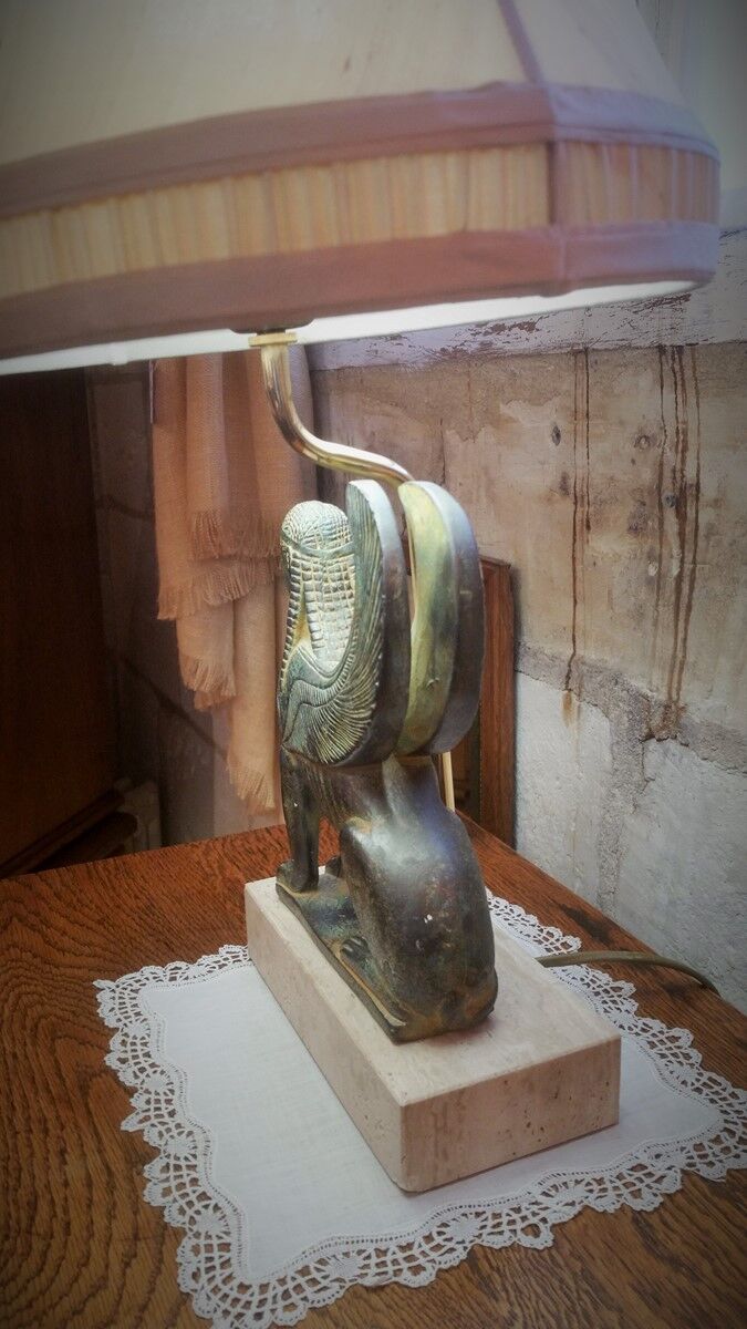 Sphinx lamp by Le Dauphin 80s