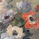 Still life with flowers, oil on panel circa 1930