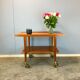 Rolling side table, serving trolley, teak, vintage from the 60s