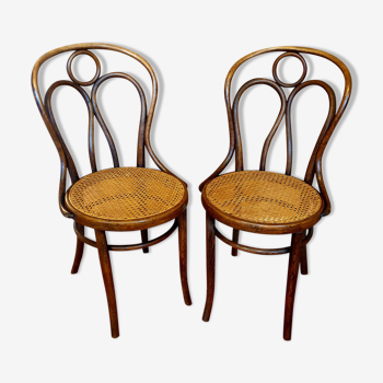 Paire de chaises n 19 Joseph Hoffmann pour Mundus de 1920