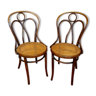 Paire de chaises n 19 Joseph Hoffmann pour Mundus de 1920