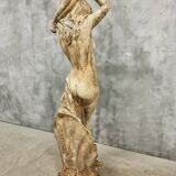 Statue de jardin ancienne en pierre sculpture française hauteur 175 cm