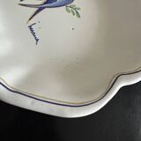 vintage plate in earthenware with birds