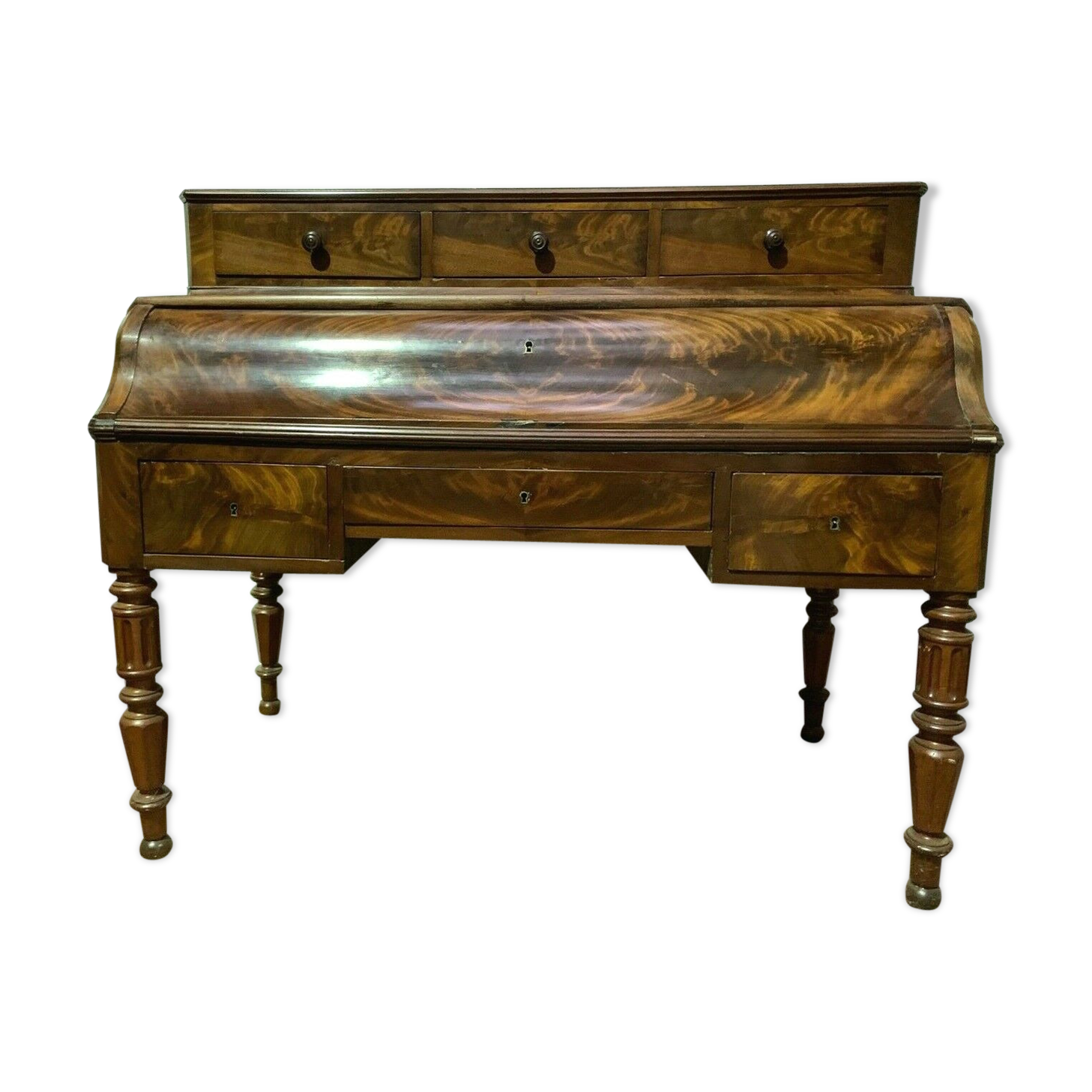 Bureau a cylindre en acajou Louis Philippe XIX siècle