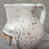 Sicily Pluchino Del Chiaro: Vintage ceramic vase with painted decorations