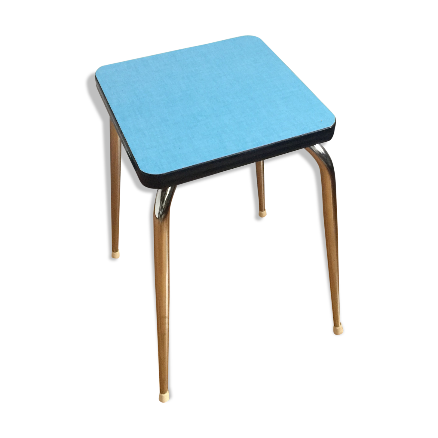 Blue formica stool
