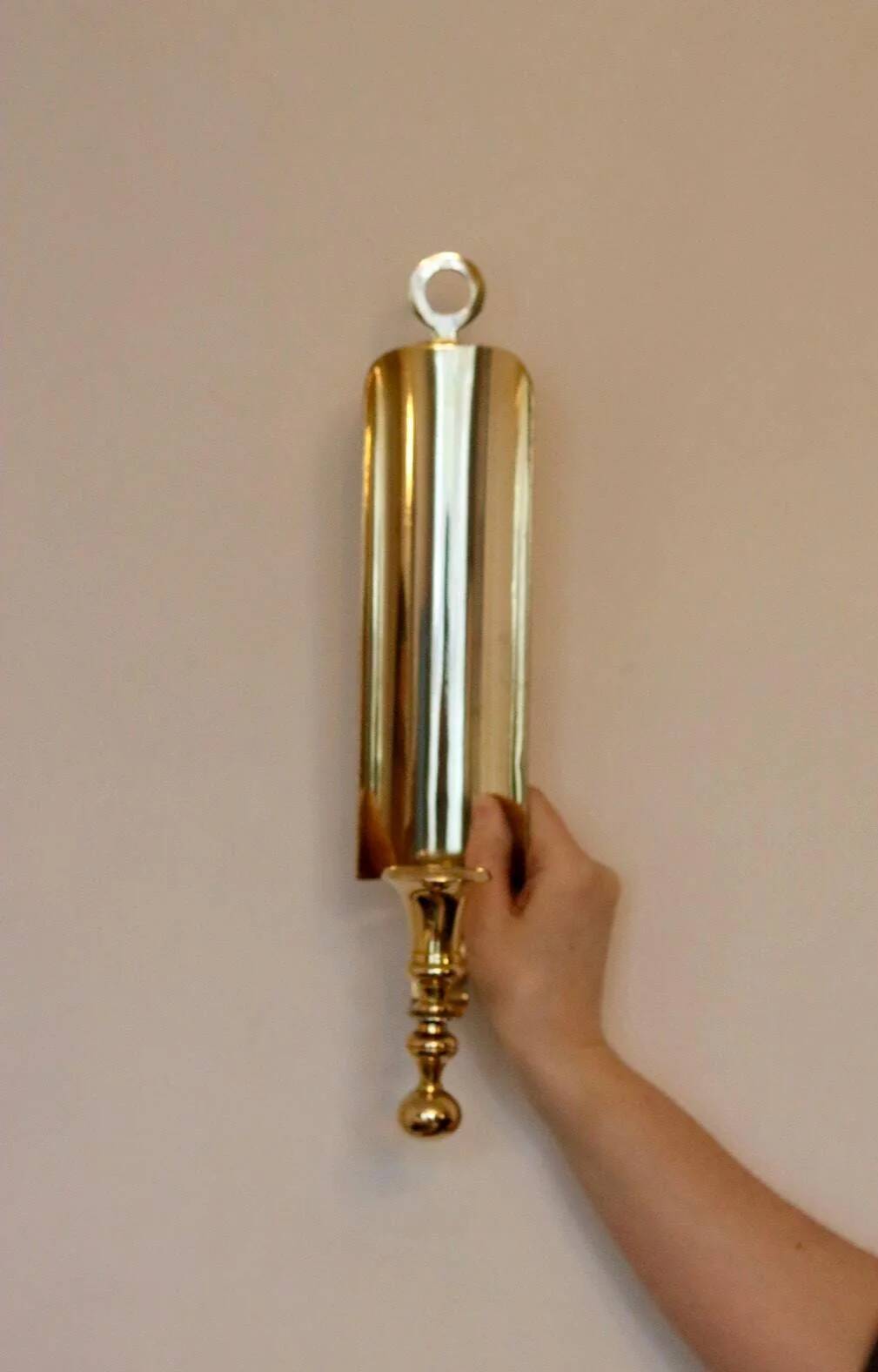 Pair of mid-century Swedish brass sconces