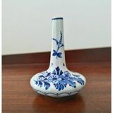 Petit vase / flacon de larmes en Delft bleu